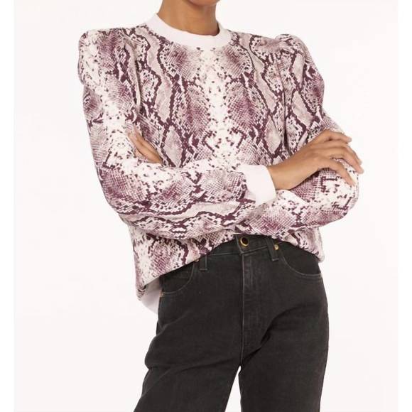 NEW CAMI NYC roberta sweatshirt in berry snake - Picture 2 of 3